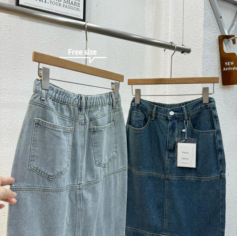 Women Denim Flare Skirts